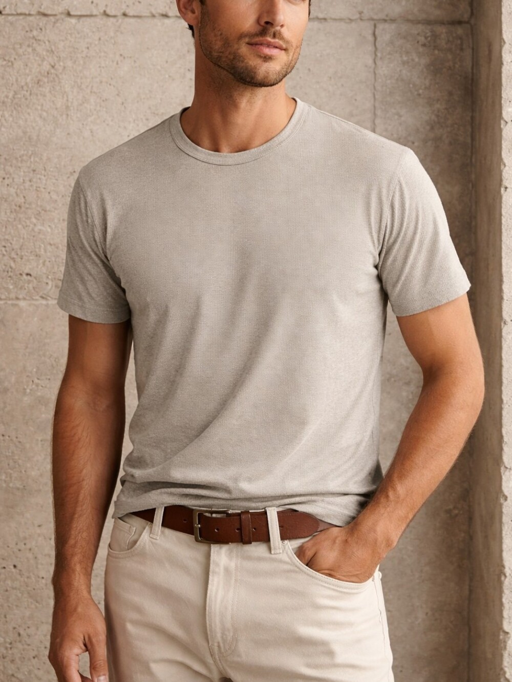 Buck Mason | Men's Flint Khaki Yuma Hemp Cotton Classic Tee Size Small